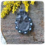 Wisior sutasz soutache Czarny Blue niebieski - Soutache
