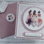 Kartka na wieczór panieński w różu 2, personalizacja - Tył koperty z ozdobnym kółeczkiem