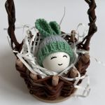 Czapeczka na jajka wielkanocne - 1 szt. - Czapeczka z uszami zająca na jajka wielkanocne - 1 szt.