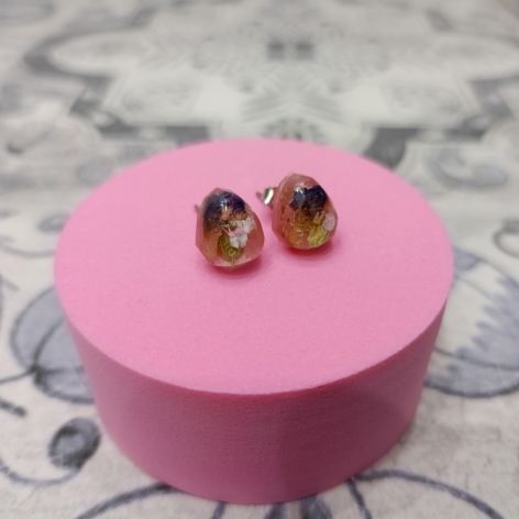 Kolczyki z żywicy - ZAMKNIĘTE W CISZY
