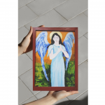 Anioł Stróż Ogrodowy 33x24 cm, J Aga Art - Anioł Stróż akrylami