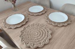 Komplet podkładek szydełkowych 4szt. - 30cm