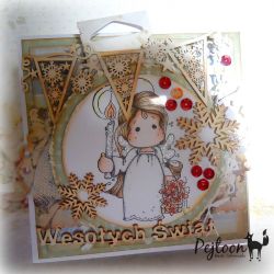 Śnieżynka - Kartka Świąteczna Hand Made