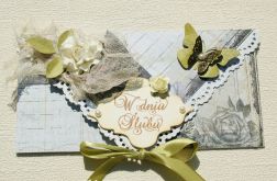 Kopertówka z okazji ślubu- retro róże