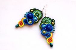 Kolczyki soutache Tęczowe