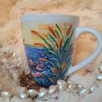 Barwny ręcznie malowany kubek Kaczka 300 ml. - ręcznie malowane