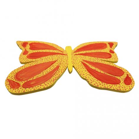 Drewniany Motyl na Ścianę Ręcznie Malowany 40x26 cm Dekoracja Handmade