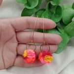 Długie żółte kolczyki, neonowe kolczyki - neony