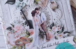 Kartka ślubna w pudełku a la koperta, personalizacja