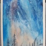 Niebo-akwarela formatu A5 - 