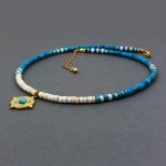 Naszyjnik turkusowo biały. - Naszyjnik turkusowo biały.