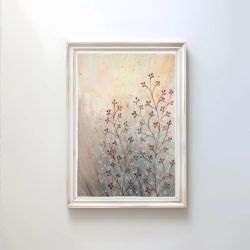 Oryginalna akwarela. Łąka beż A3