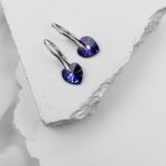 Kolczyki z kryształami Swarovski - heliotrope. - 