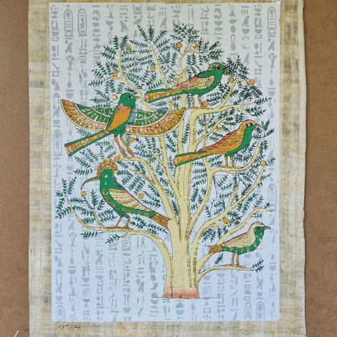 Papirus, Drzewo życia, Obraz 30x40 cm, Oryginalny 100%, Egipt, papier papirusowy 13