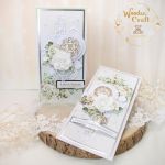 Kartka komunijna pamiątka "WhiteRoses3"GOTOWA - 
