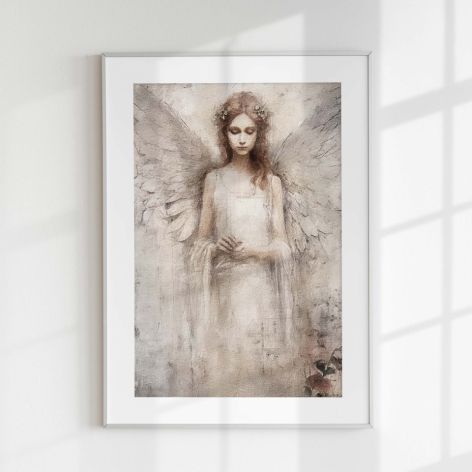 Anioł w Odcieniach Beżu 40x50 cm, 8-2-0040