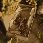 DREWNIANE KOLCZYKI Z WROTYCZEM  - kolczyki drewniane wrotycz