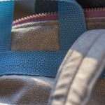 Beżowo-różowy plecak z suwakiem - 