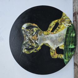 Szef na pokładzie,  obraz akrylowy na płótnie 50x50x2 cm