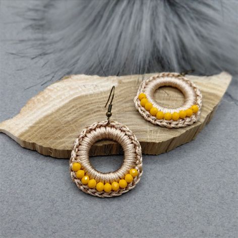 „SELENA” kolczyki szydełkowe