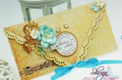 Kopertówka z okazji ślubu- turkusowa pomarańcza