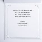 Minimalistyczna kartka komunijna biało-szara  - Personalizowana kartka komunijna z życzeniami