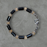 Bransoletka ochrony i obfitości TurmaliCytryn - Bransoletka ochrony i obfitości z czarnych Turmalinów i Cytrynów