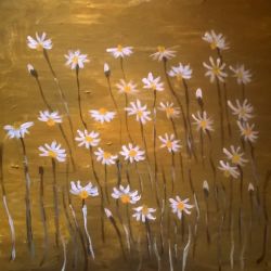 obraz akryle rumianki