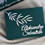 Komplet pudełek ślubnych - butelkowa zieleń 2 - Komplet pudełek ślubnych butelkowa zieleń i srebro, skrzynka na koperty, pudełko na obrączki ślubne personalizowana szkatułka ślub wesele