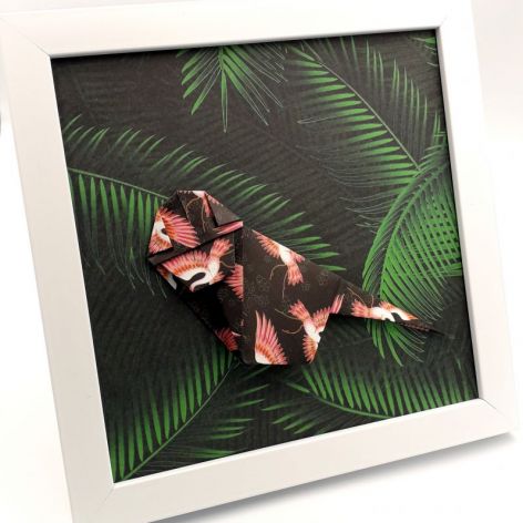 Obrazek origami na ścianę Małpa z papieru