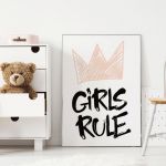 Plakat, obrazek girls rule pink 50X70 B2 - 