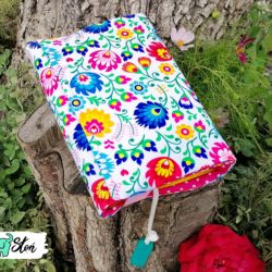 Otulacz / etui na książkę ~ folk white