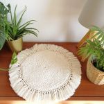 Podkładka na stół ,średnica 45cm, boho,okrągła podkładka. - 