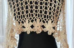 Szal mgiełka z kwiatami