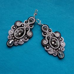 Kolczyki sutasz "Srebro & Black Diamond"