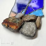 Kamienisty zakątek + mini wazonik - szkło i kamienie