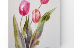 Tulipany-akwarela formatu 32/24 cm