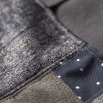 Duża szara torba z kominem z weluru patchwork - 