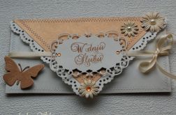 Kopertówka z okazji ślubu ' perłowa elegancja''