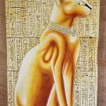 Papirus, Egipski Kot, Obraz 65x90 cm, Oryginalny 100%, Egipt, papier papirusowy 10 - 
