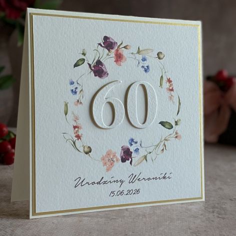 Kartka urodzinowa z kopertą prezentową BH70a