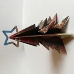 Choinka z papieru z gwiazdką czekoladowa - 