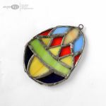 Jajo dekor wiszące 07 - pisanka szklana