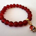 Bransoletka z biedronką - Bransoletka na gumce