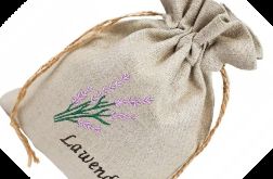 Woreczek Lniany Naturalny na Zioła Lawenda