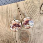 Jesienne Kolczyki - Kwiat hortensji - 3