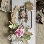 165,Kartka na komunię w pudełku dla dziewczynki - 165,Kartka na komunię w pudełku dla dziewczynki