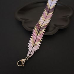 Bransoletka "Violet Silver Chevron"