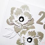 Kartka ROCZNICA ŚLUBU srebrne peonie - Kartka na rocznice ślubu ze srebrnymi kwiatami