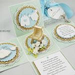 Z wózeczkiem na chrzest (mięta) - 